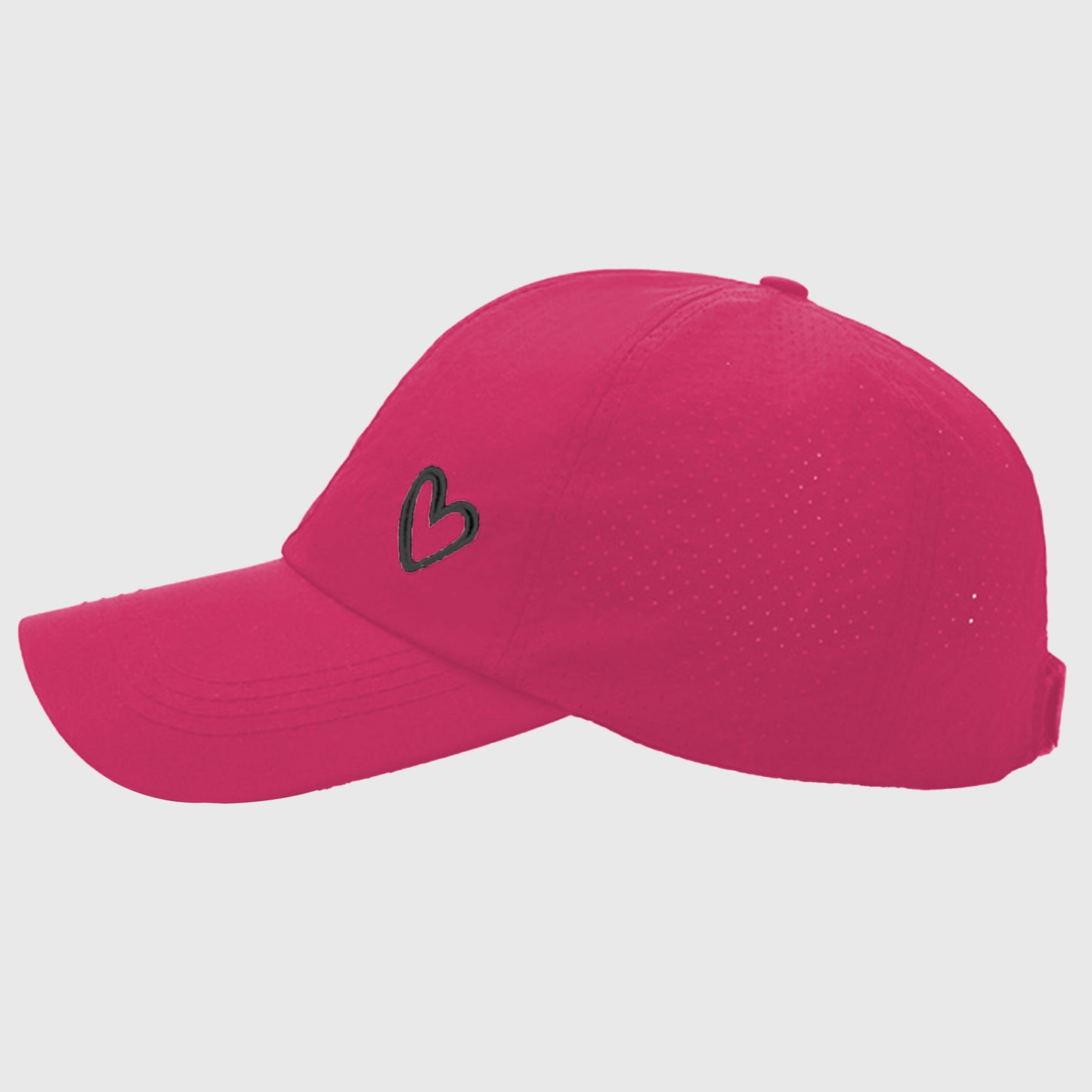 Anna-Kaci Women's Baseball Cap with Heart Embroidery - Breathable Criss - Cross Back Hat