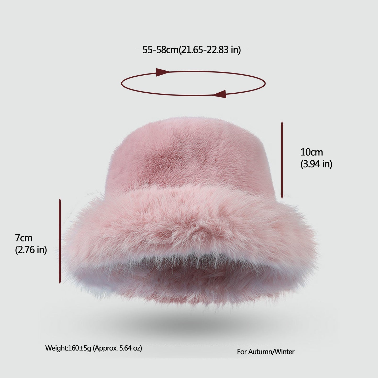 Anna-Kaci Women's Faux Fur Bucket Hat - Winter Warm & Stylish