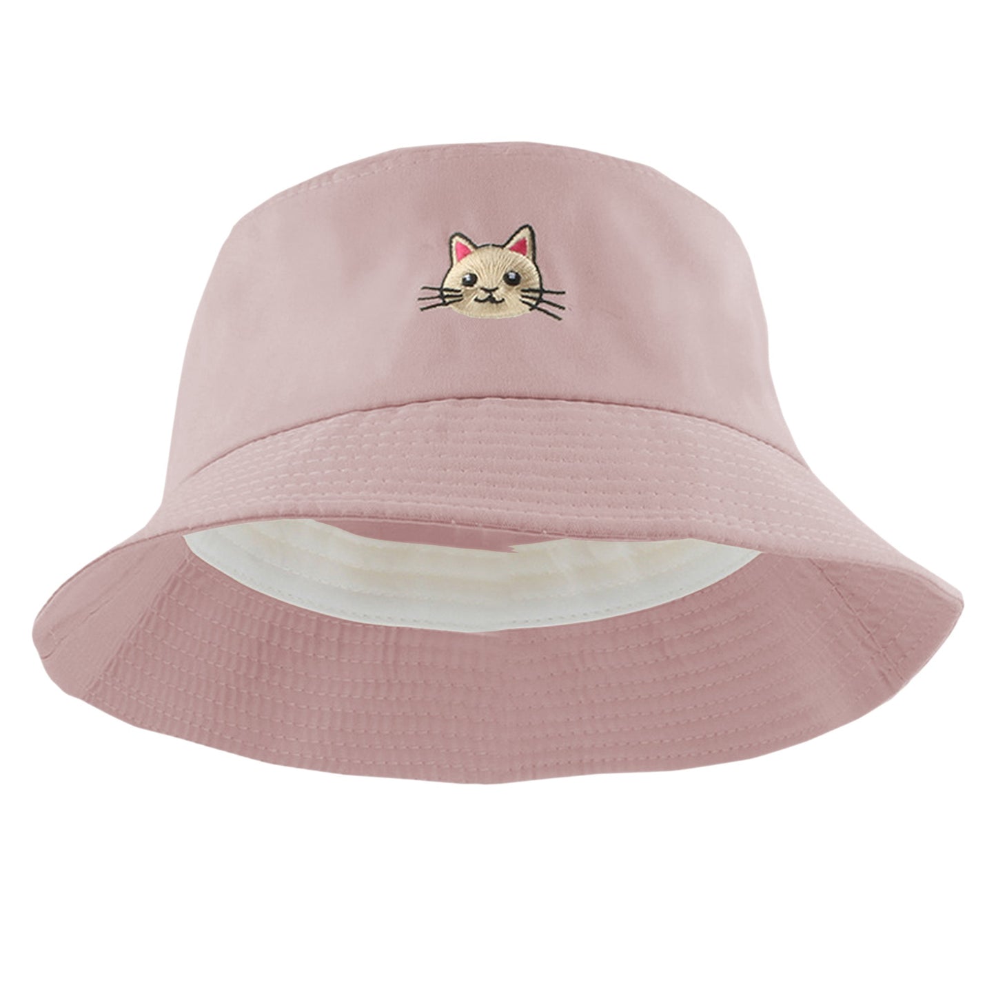 Anna-Kaci Women's Cute & Stylish Bucket Hat with Cat Embroidery
