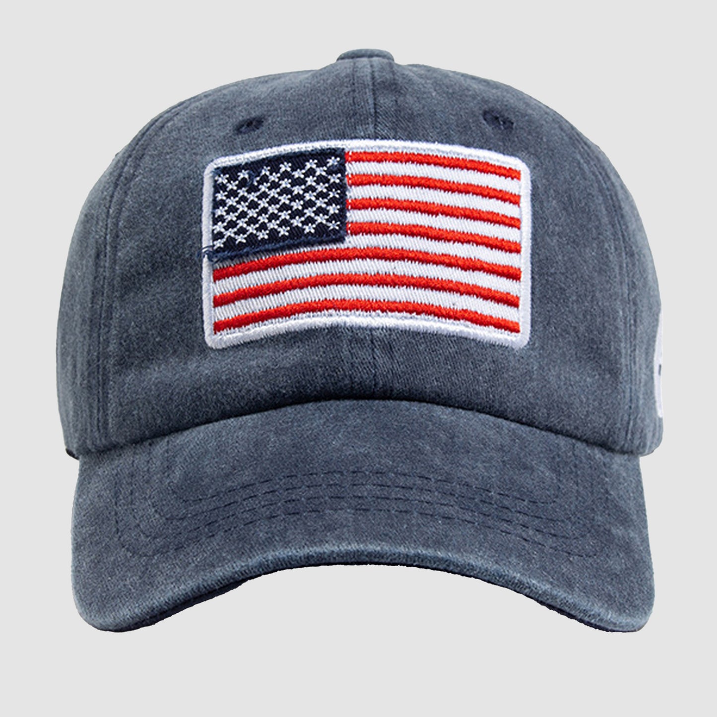 Anna-Kaci Unisex Vintage Baseball Cap with USA Flag Patch
