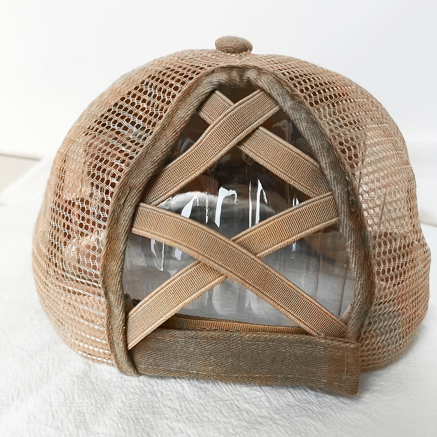 Anna-Kaci Women's Distressed Trucker Hat with White Heart Patch