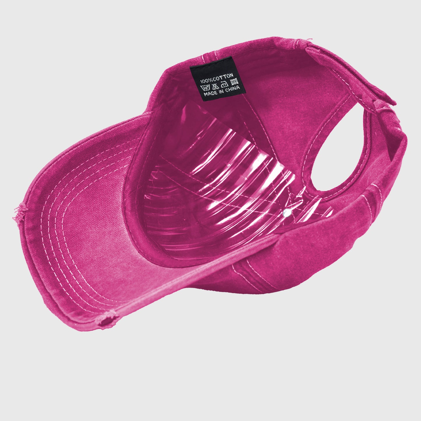 Anna-Kaci Women's Distressed Baseball Cap with Glitter Star Patches