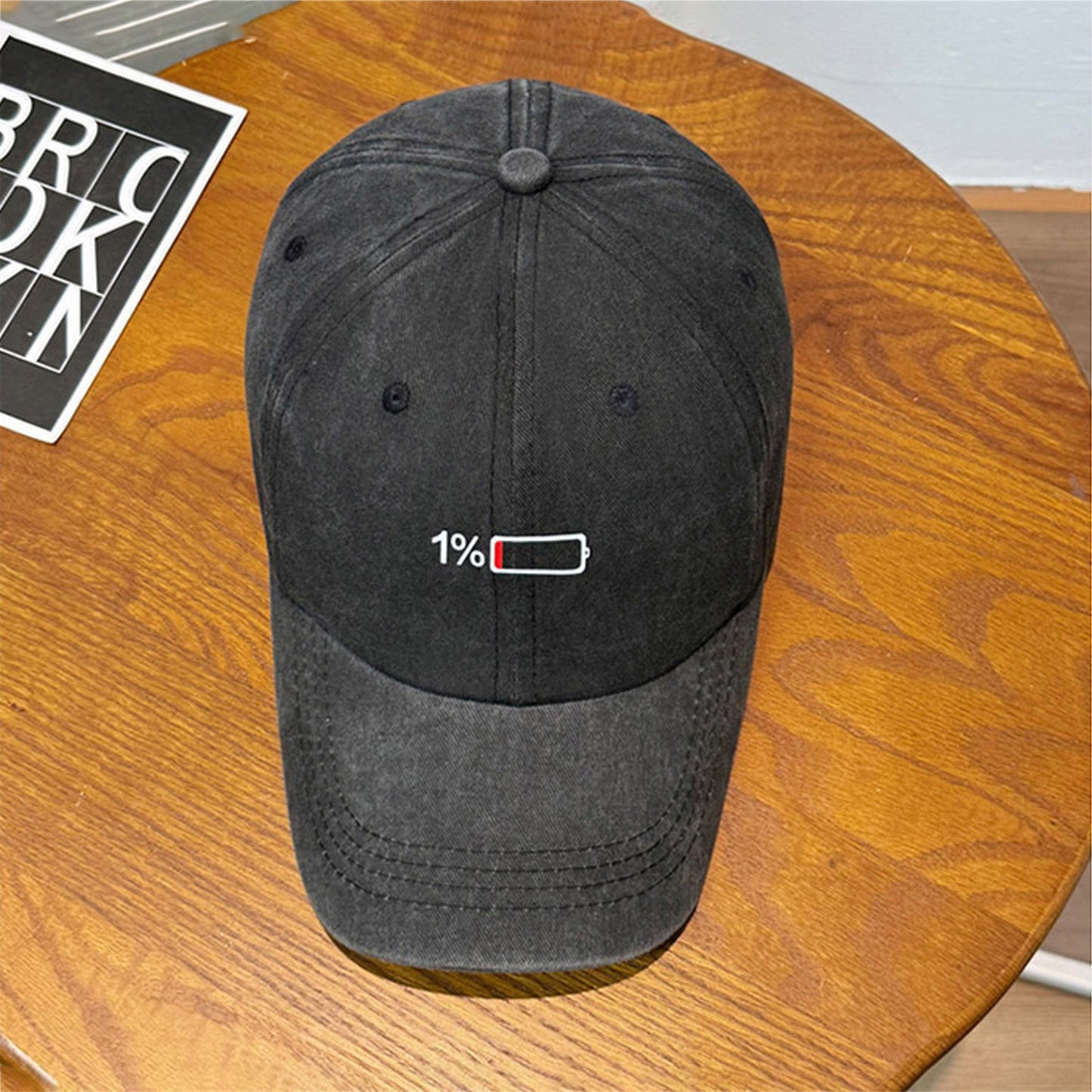 Anna-Kaci Unisex Baseball Cap with Battery Embroidery