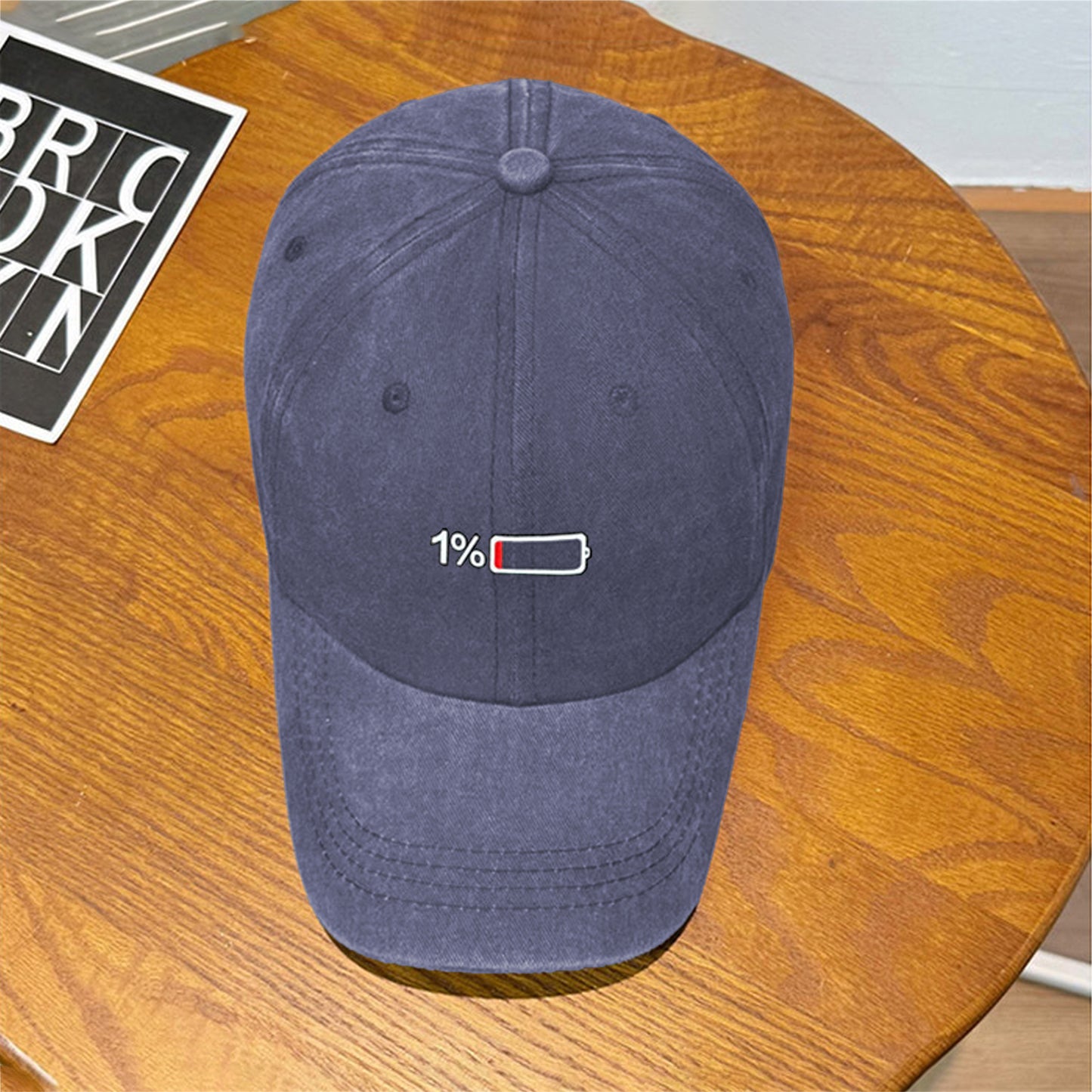 Anna-Kaci Unisex Baseball Cap with Battery Embroidery