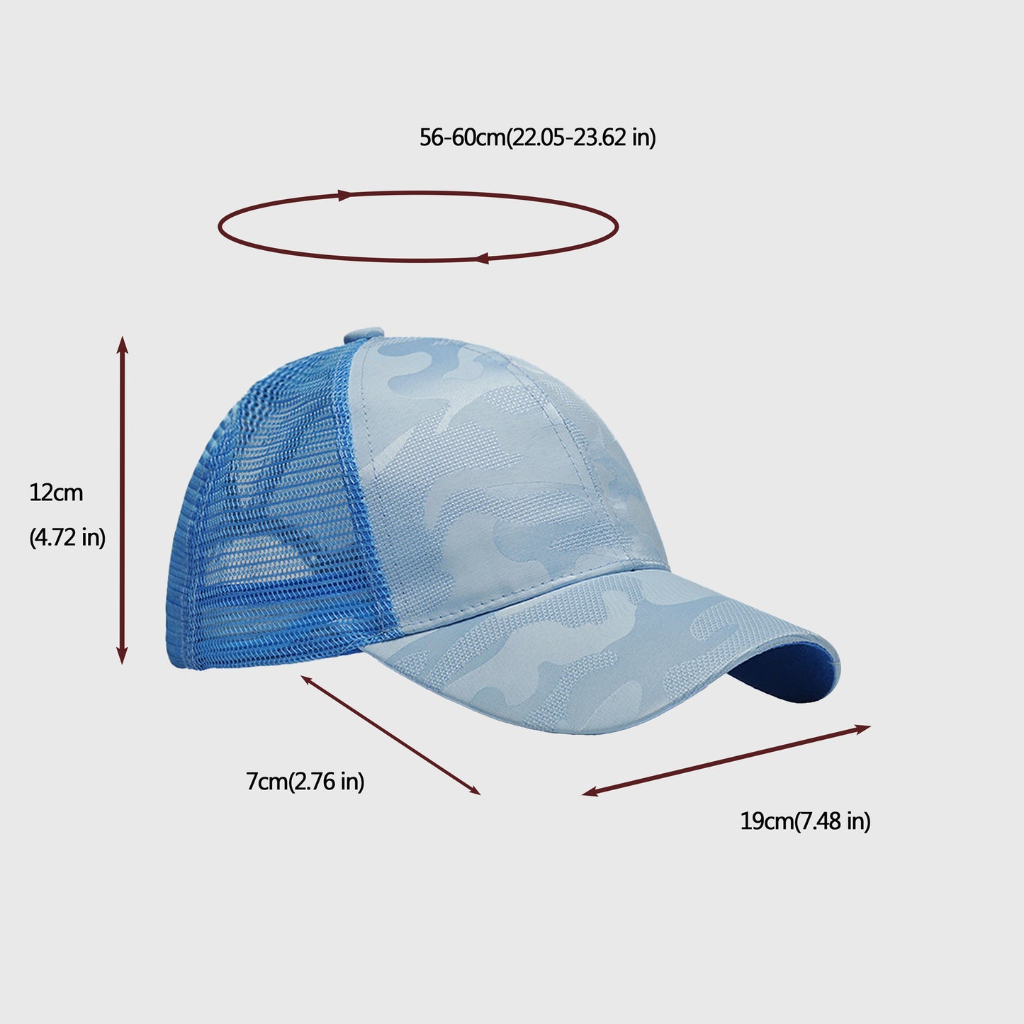 Anna-Kaci Women's Camo Trucker Hat with Mesh Back