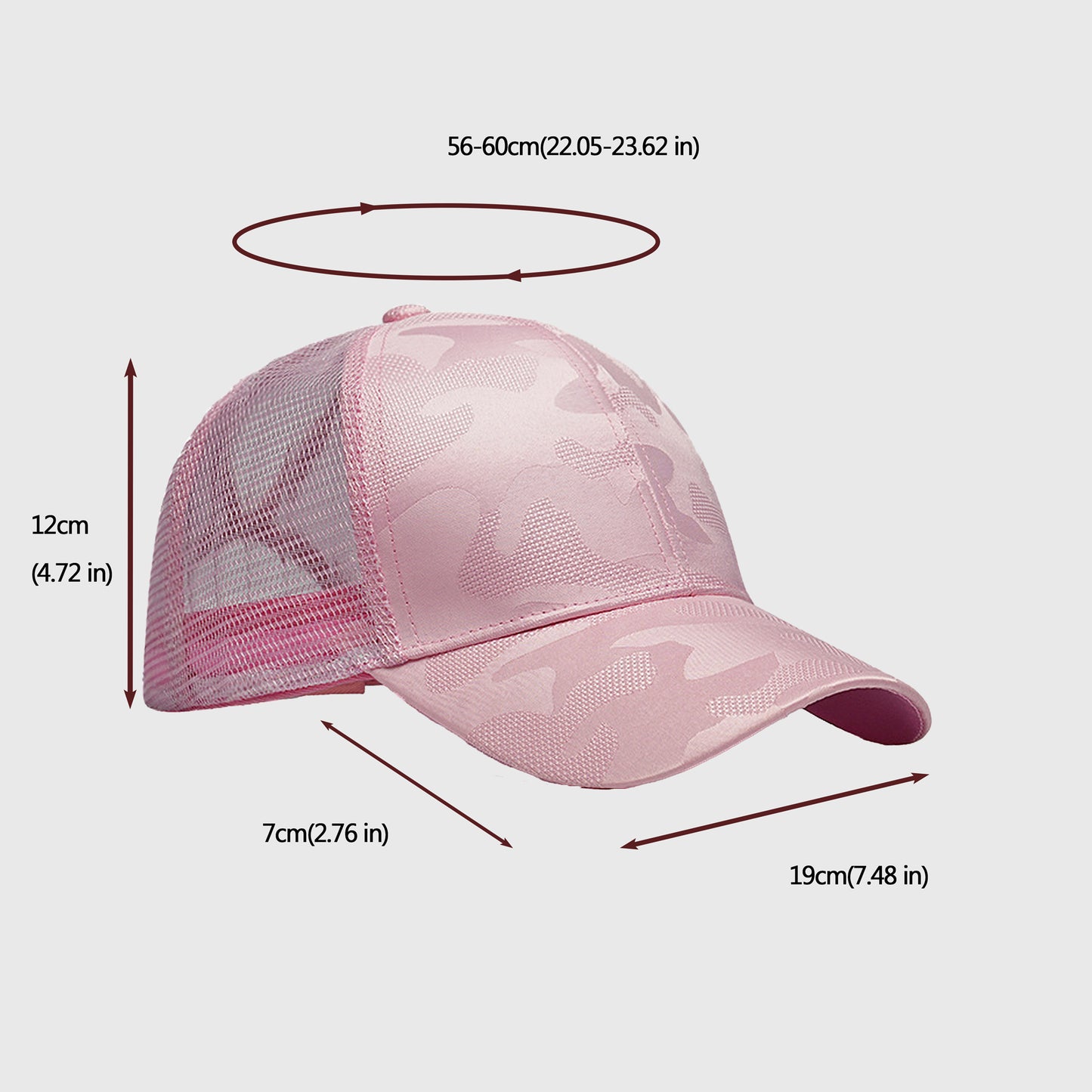 Anna-Kaci Women's Camo Trucker Hat with Mesh Back