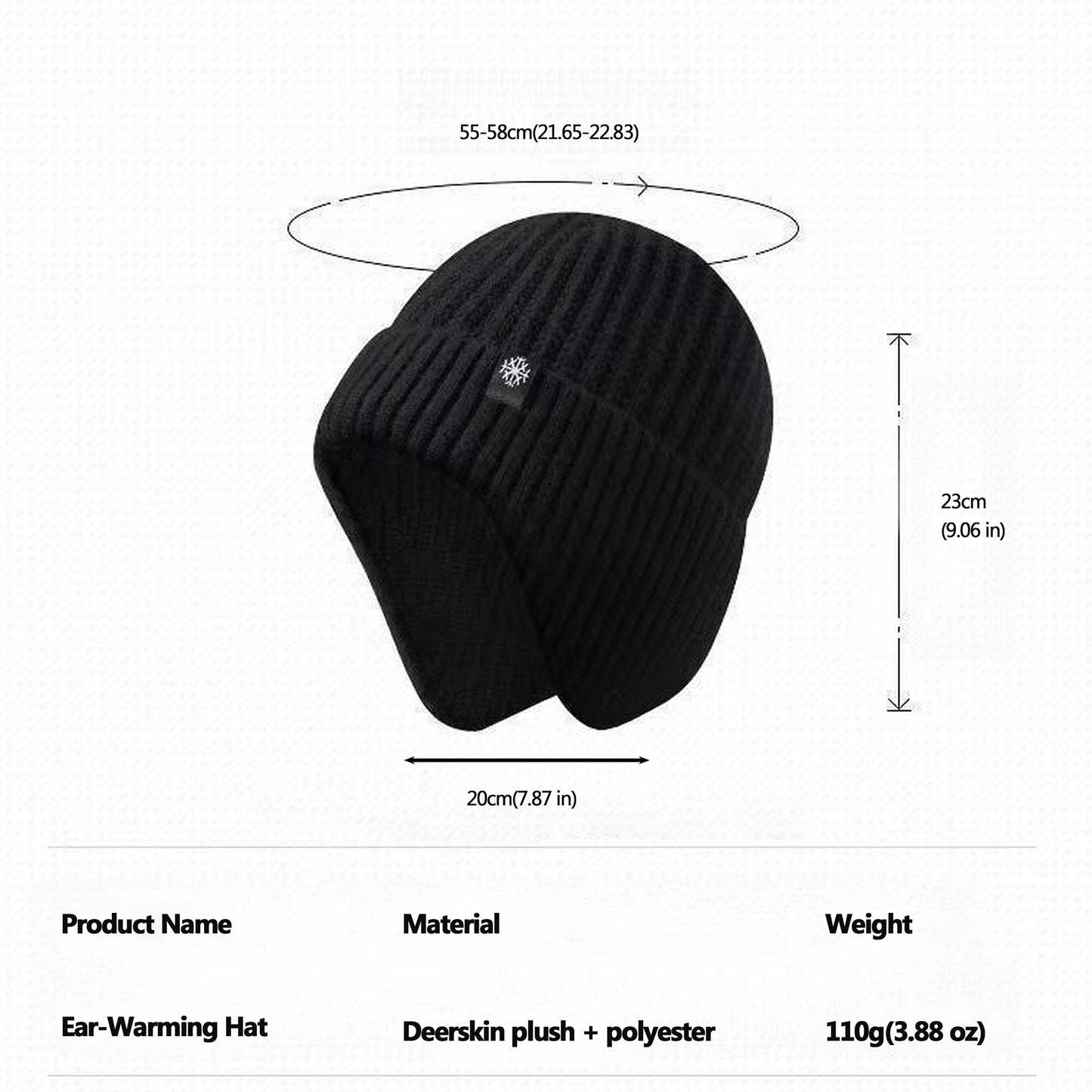 Anna-Kaci Unisex Stylish Ear - Warming Knit Hat