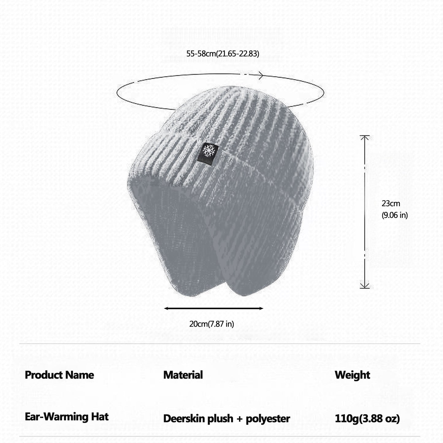 Anna-Kaci Unisex Stylish Ear - Warming Knit Hat