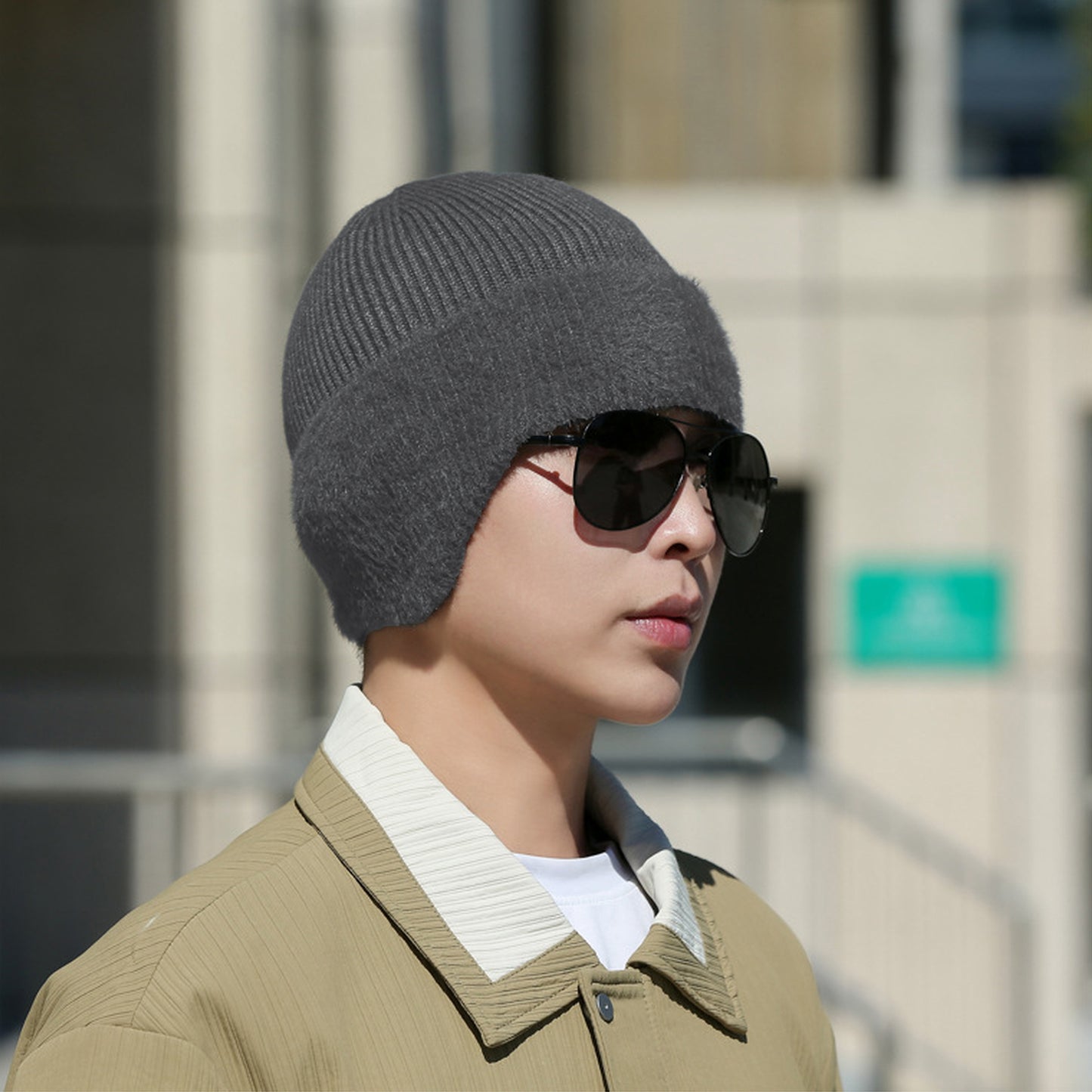 Anna-Kaci Unisex Knit Beanie with Ear Flaps