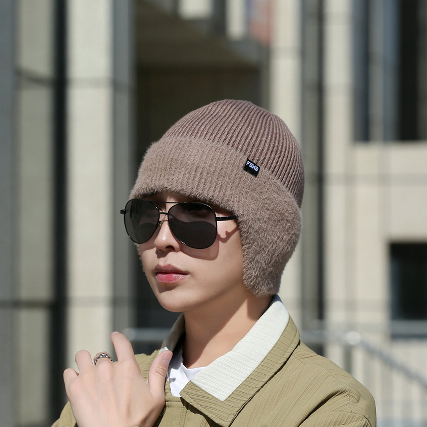 Anna-Kaci Unisex Knit Beanie with Ear Flaps