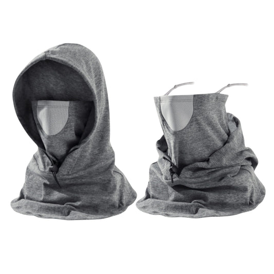 Anna-Kaci Unisex Lightweight Hooded Neck Gaiter with Adjustable Drawstring and Breathable Mesh Face Panel