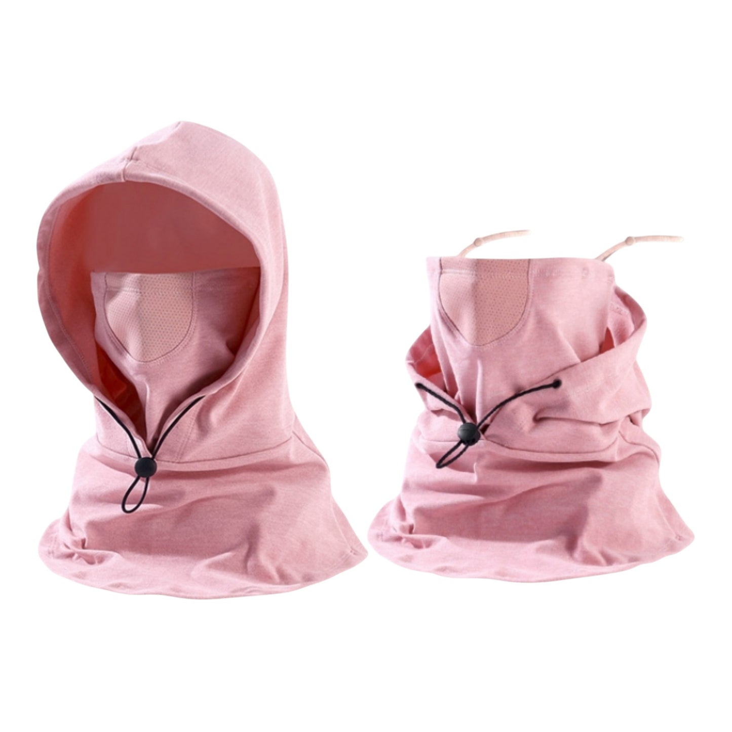 Anna-Kaci Unisex Lightweight Hooded Neck Gaiter with Adjustable Drawstring and Breathable Mesh Face Panel