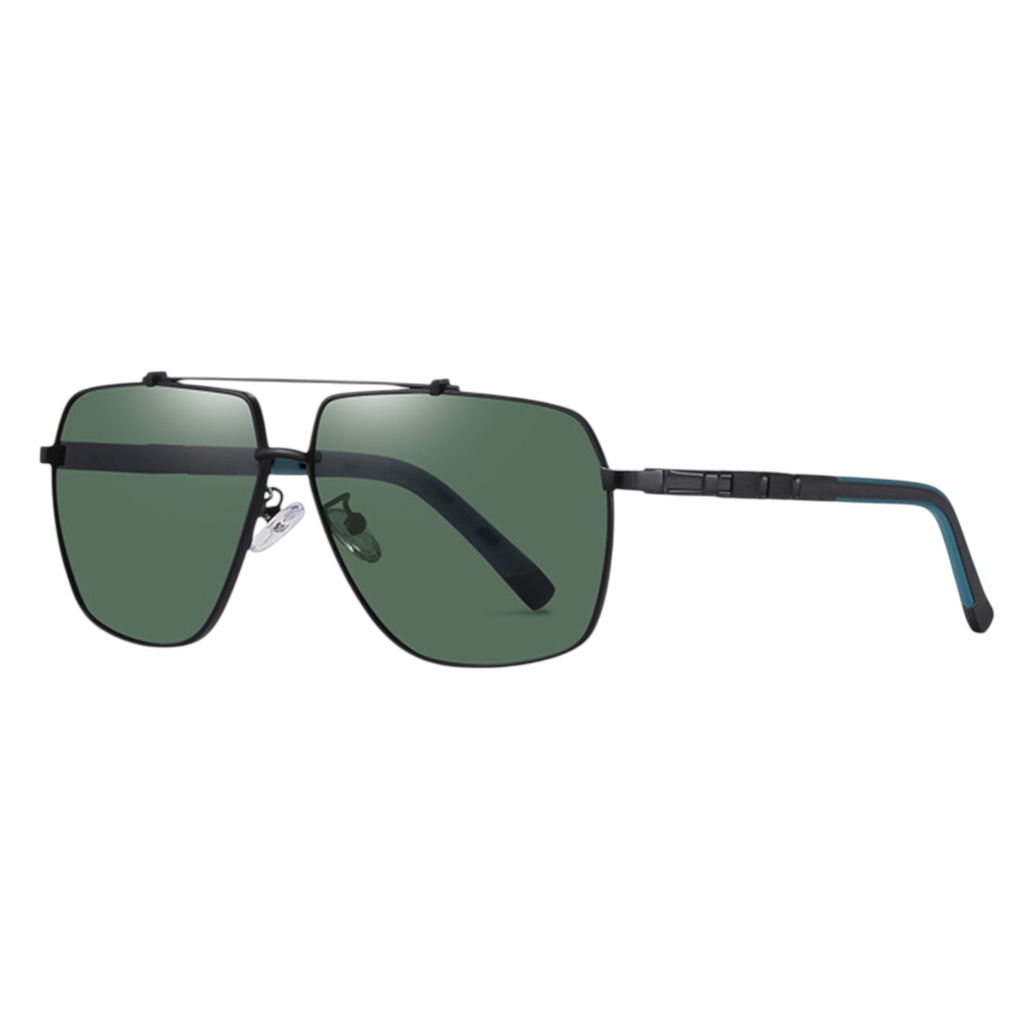 Anna-Kaci Men's Fashion Two Tone Box Polarized Sunglasses UV400 Protection