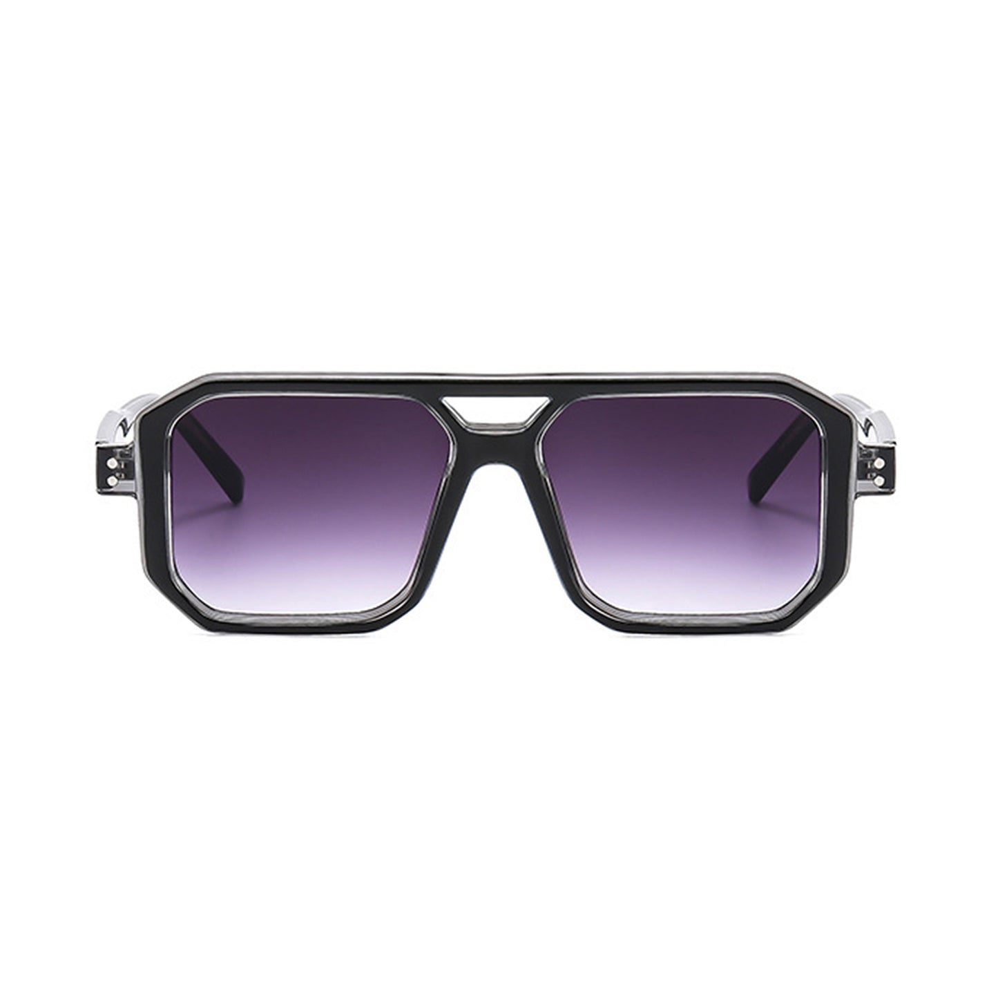 Anna-Kaci Unisex Oversized Angular Shield Sunglasses with Gradient Lenses and Bold Frame Design for Modern Street Style
