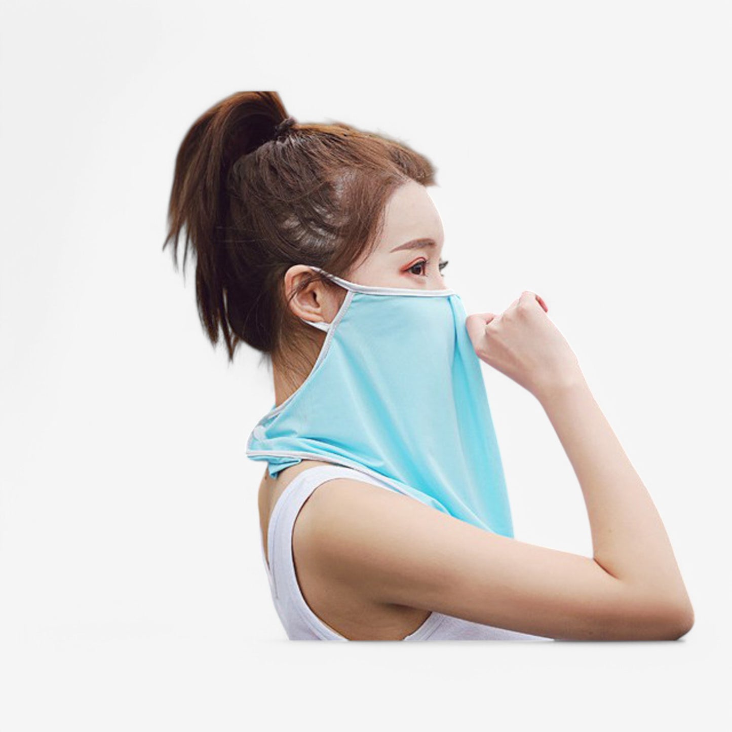 Anna-Kaci Women's Lightweight Face Cover Scarf with Ear Loops