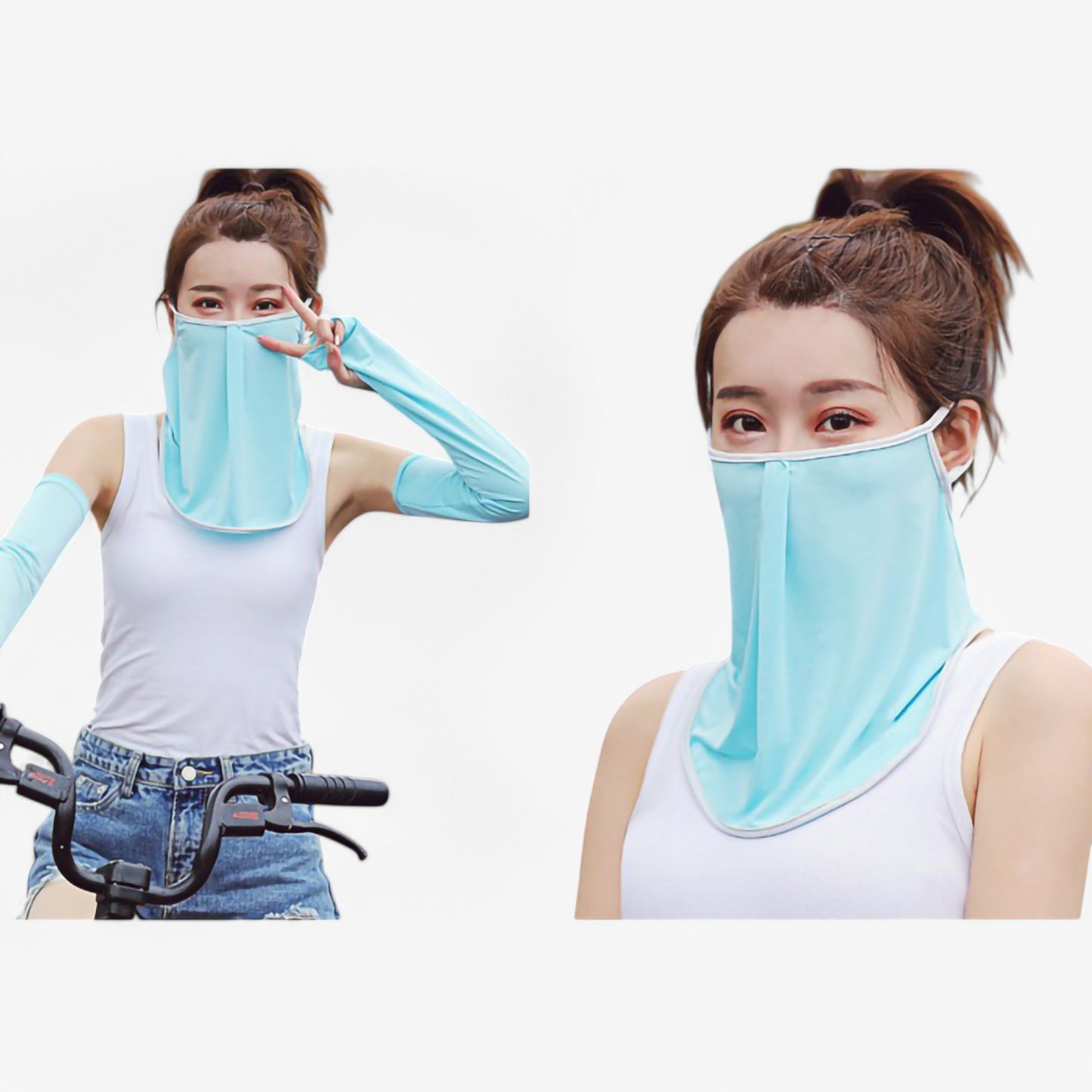 Anna-Kaci Women's Lightweight Face Cover Scarf with Ear Loops