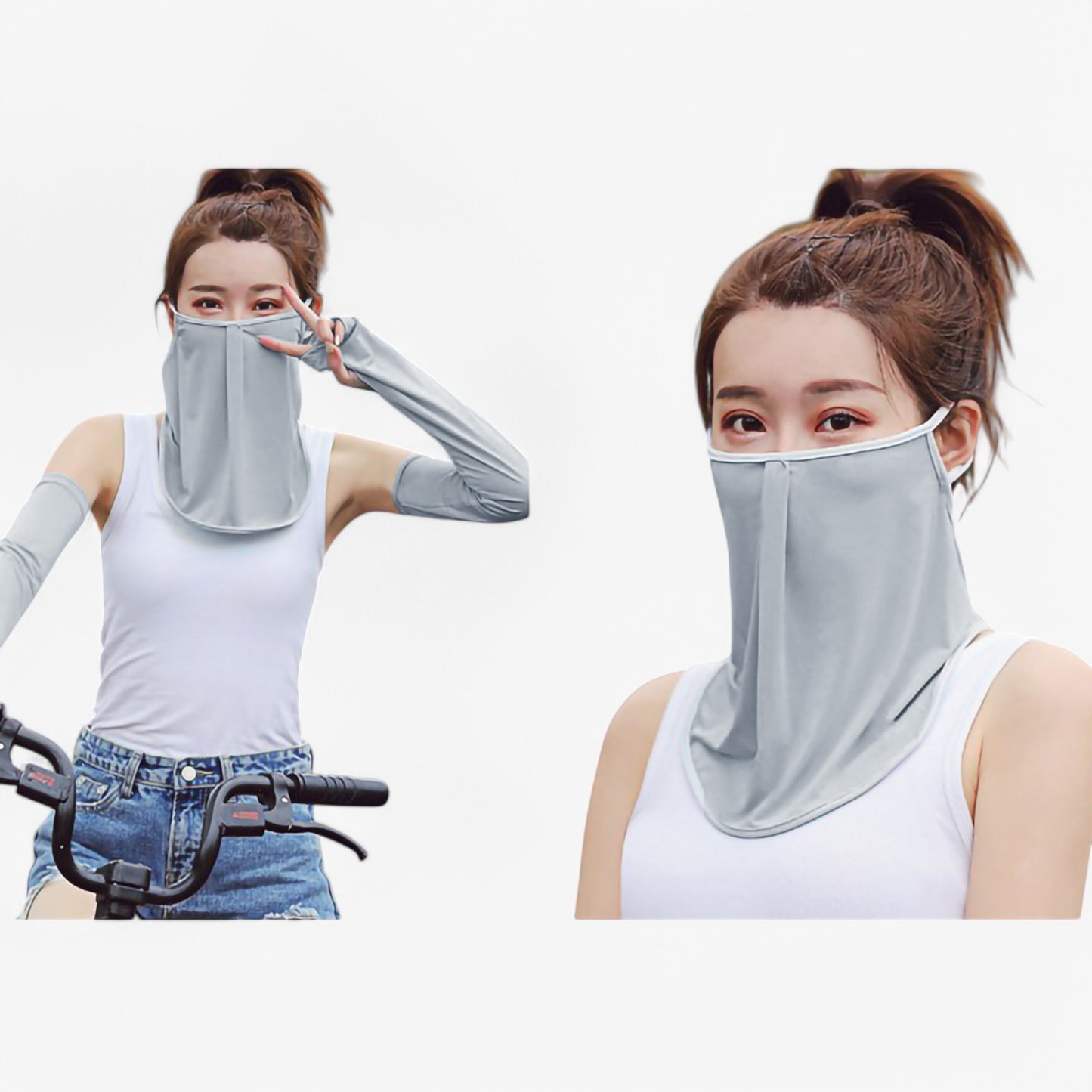 Anna-Kaci Women's Lightweight Face Cover Scarf with Ear Loops