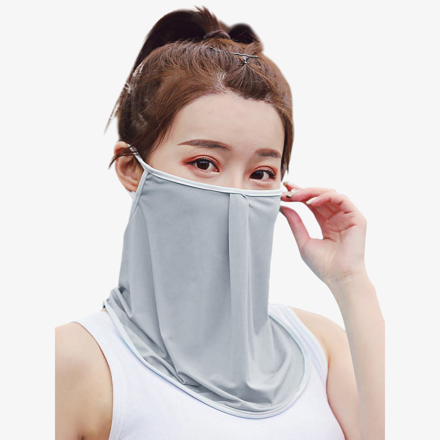 Anna-Kaci Women's Lightweight Face Cover Scarf with Ear Loops