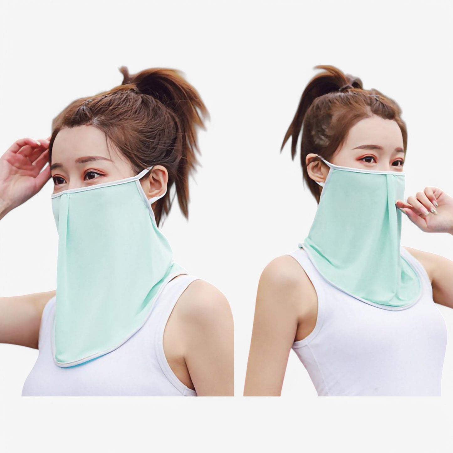 Anna-Kaci Women's Lightweight Face Cover Scarf with Ear Loops