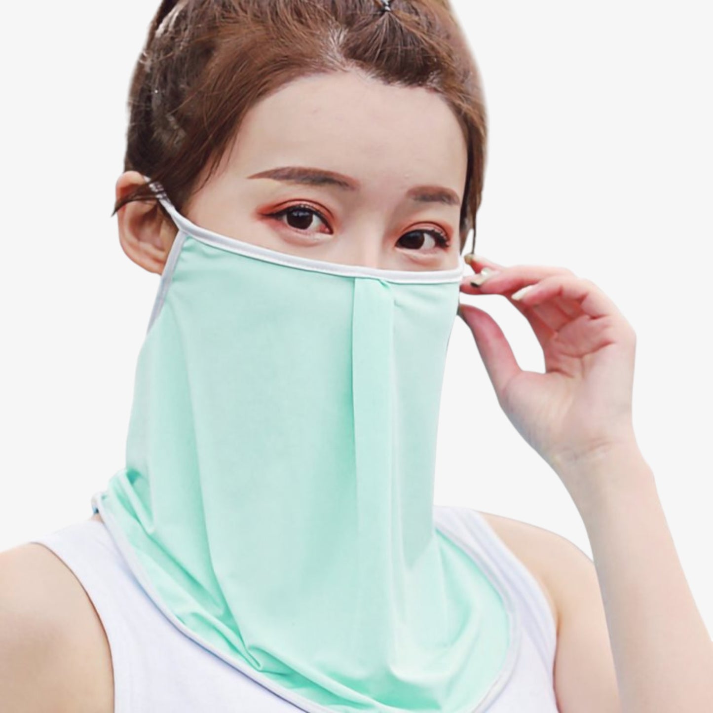 Anna-Kaci Women's Lightweight Face Cover Scarf with Ear Loops