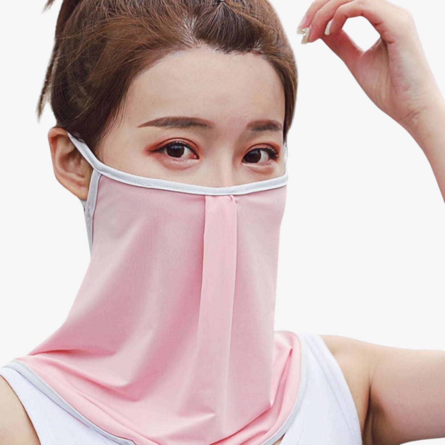 Anna-Kaci Women's Lightweight Face Cover Scarf with Ear Loops