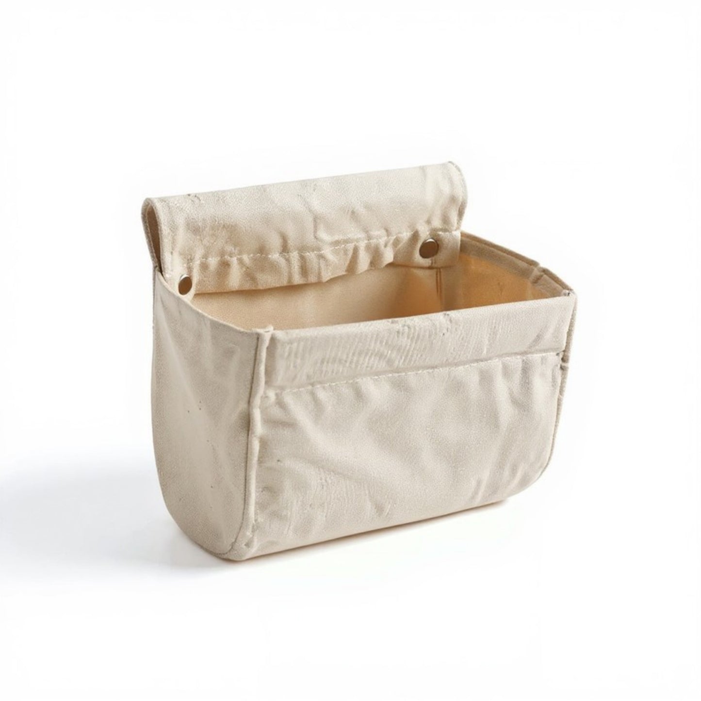 Anna-Kaci Hanging Wall Storage Basket with Front Pocket and Reinforced Canvas Construction