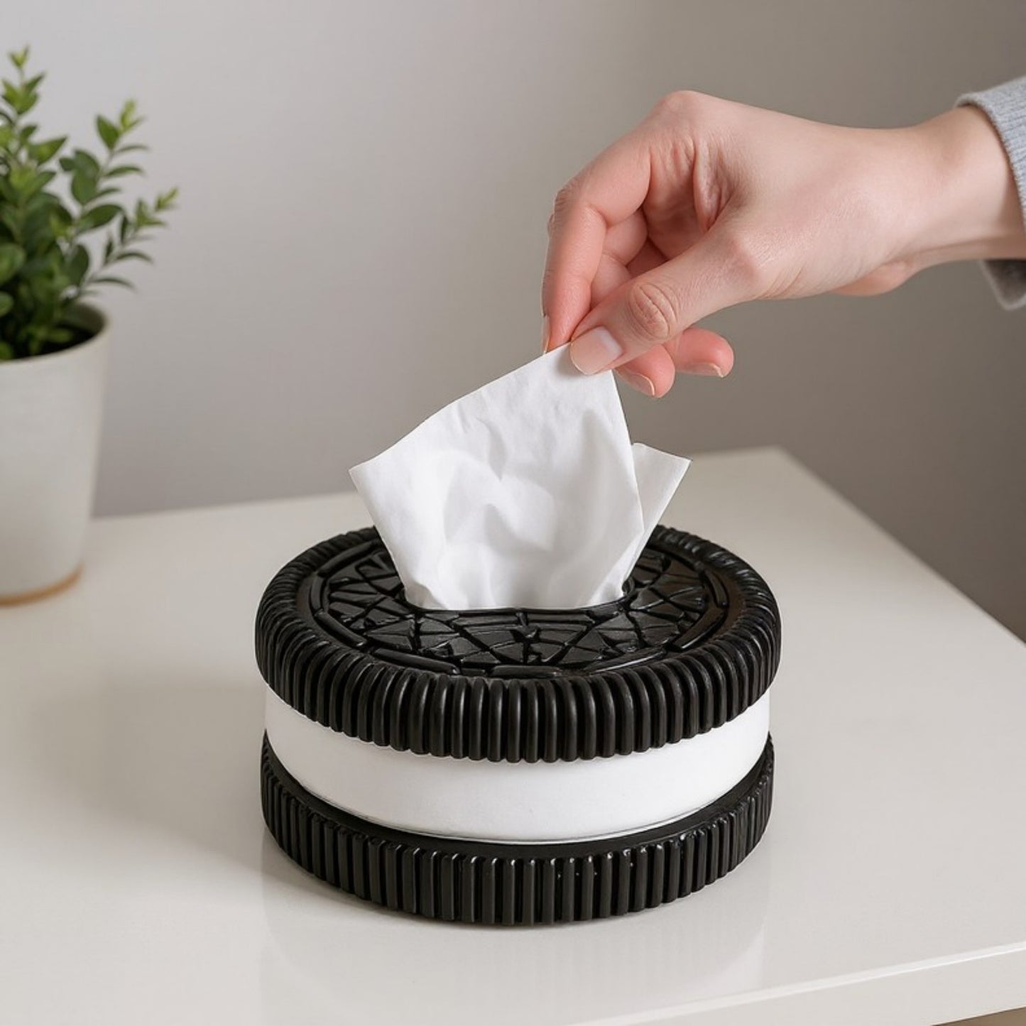 Anna-Kaci Cookie-Shaped Tissue Holder Dispenser with Creative Design