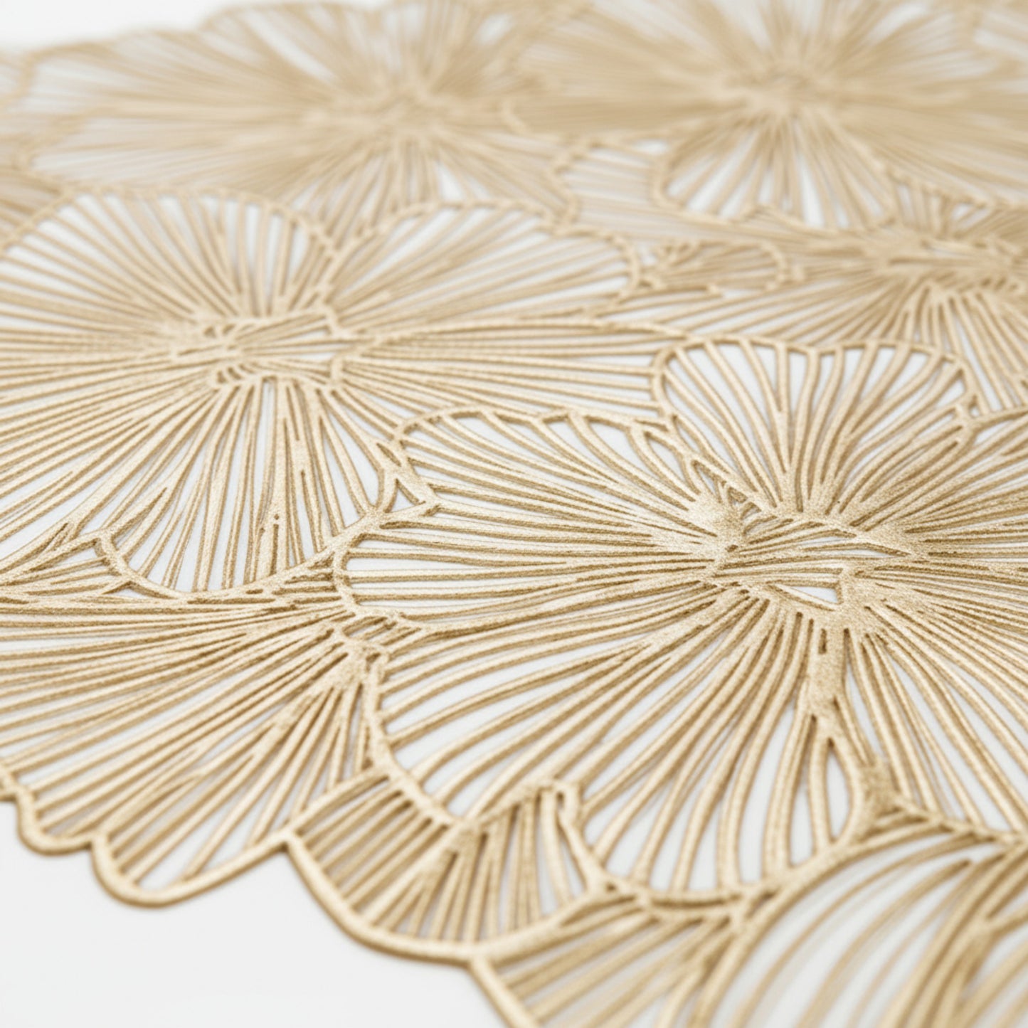 Anna-Kaci Floral Cutout Round Placemat with Delicate Petal Detailing