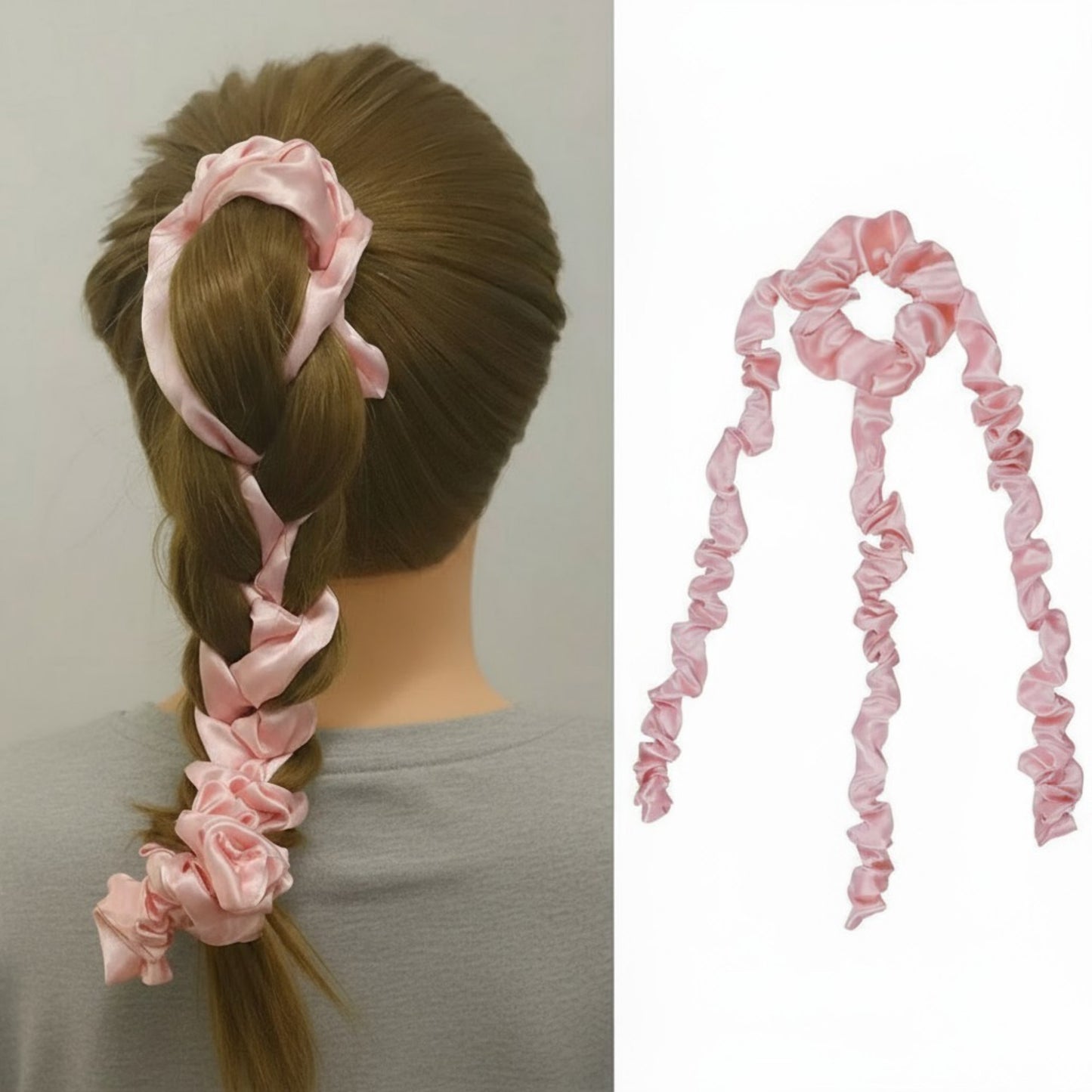 Anna-Kaci Satin Elastic Curling Ribbon with Extended Ties for Heatless Waves