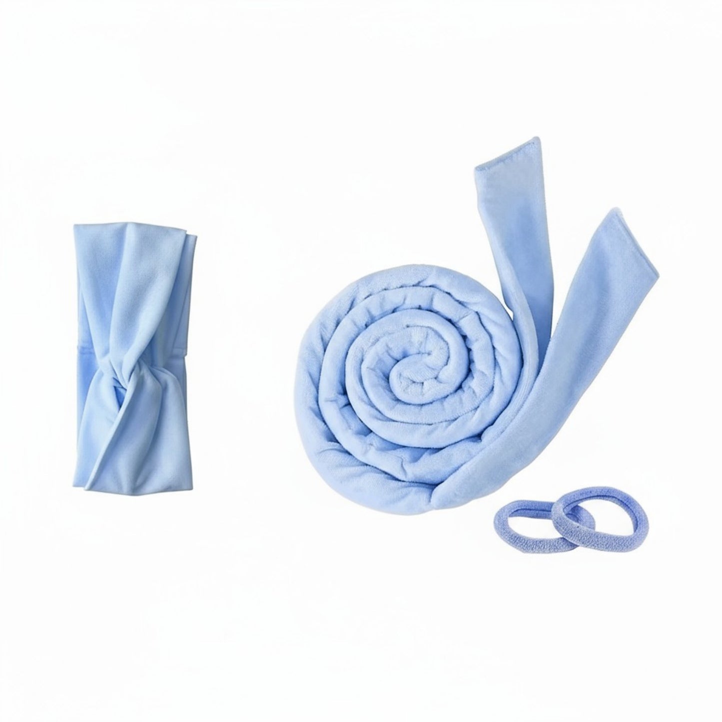 Anna-Kaci Plush Heatless Curling Headband Set with Scrunchies for Soft, Damage-Free Curls