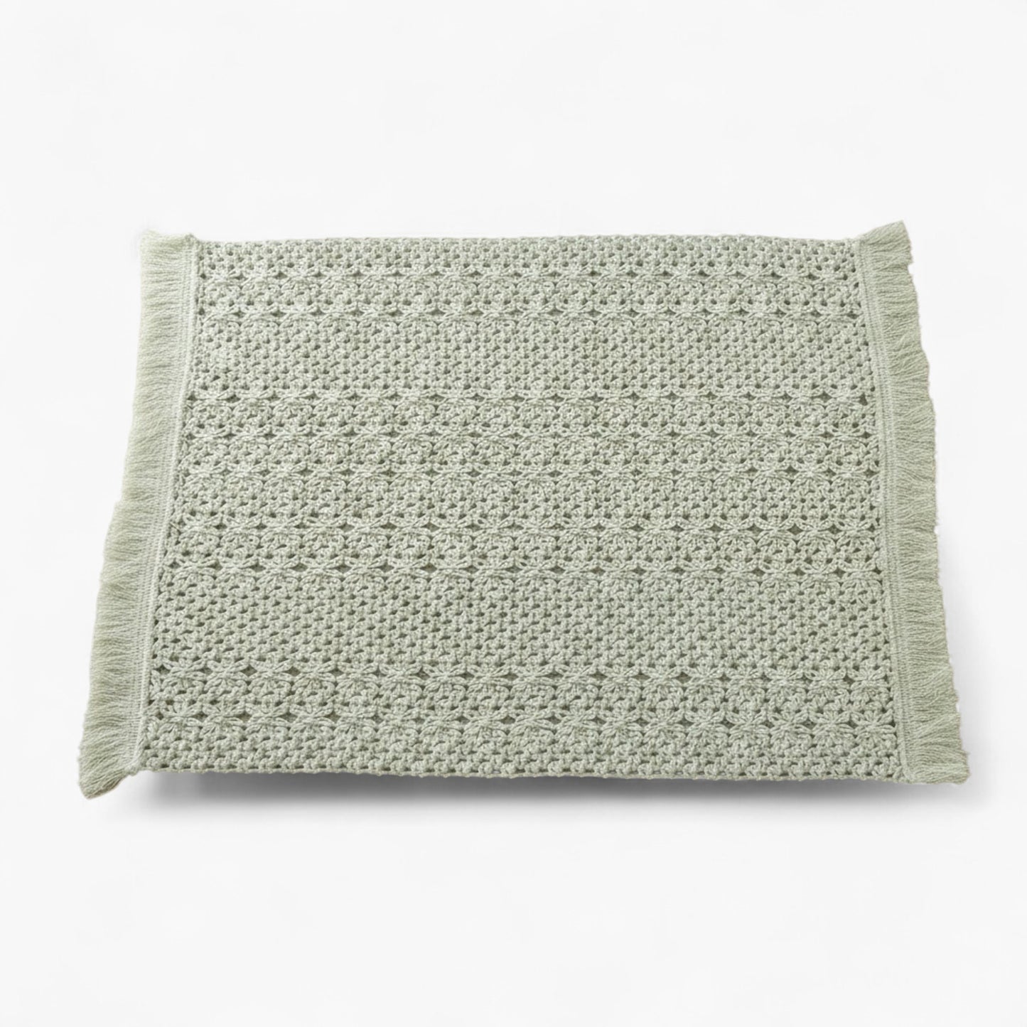 Anna-Kaci Set of 2 Woven Cotton Placemats with Fringe Edges for Dining Table