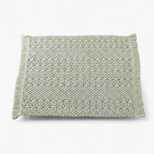 Anna-Kaci Set of 2 Woven Cotton Placemats with Fringe Edges for Dining Table