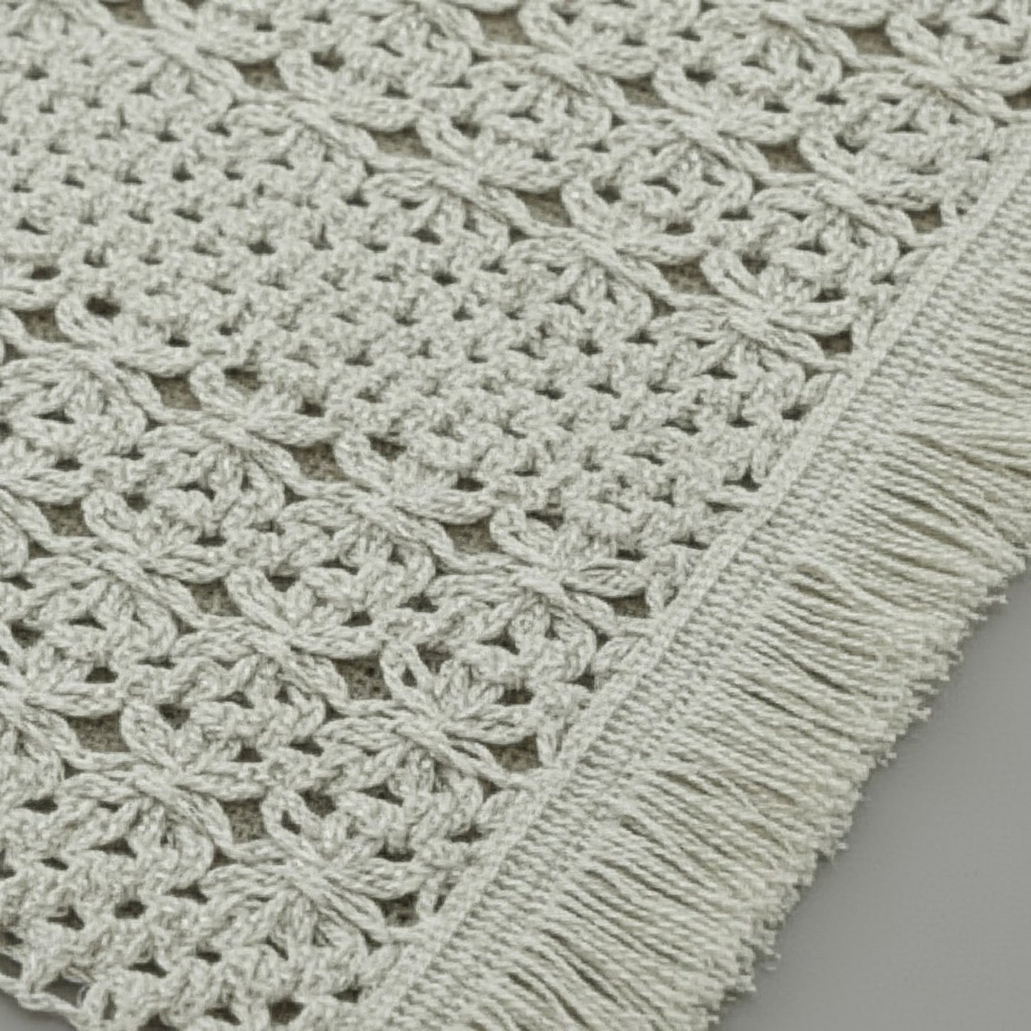 Anna-Kaci Set of 2 Woven Cotton Placemats with Fringe Edges for Dining Table