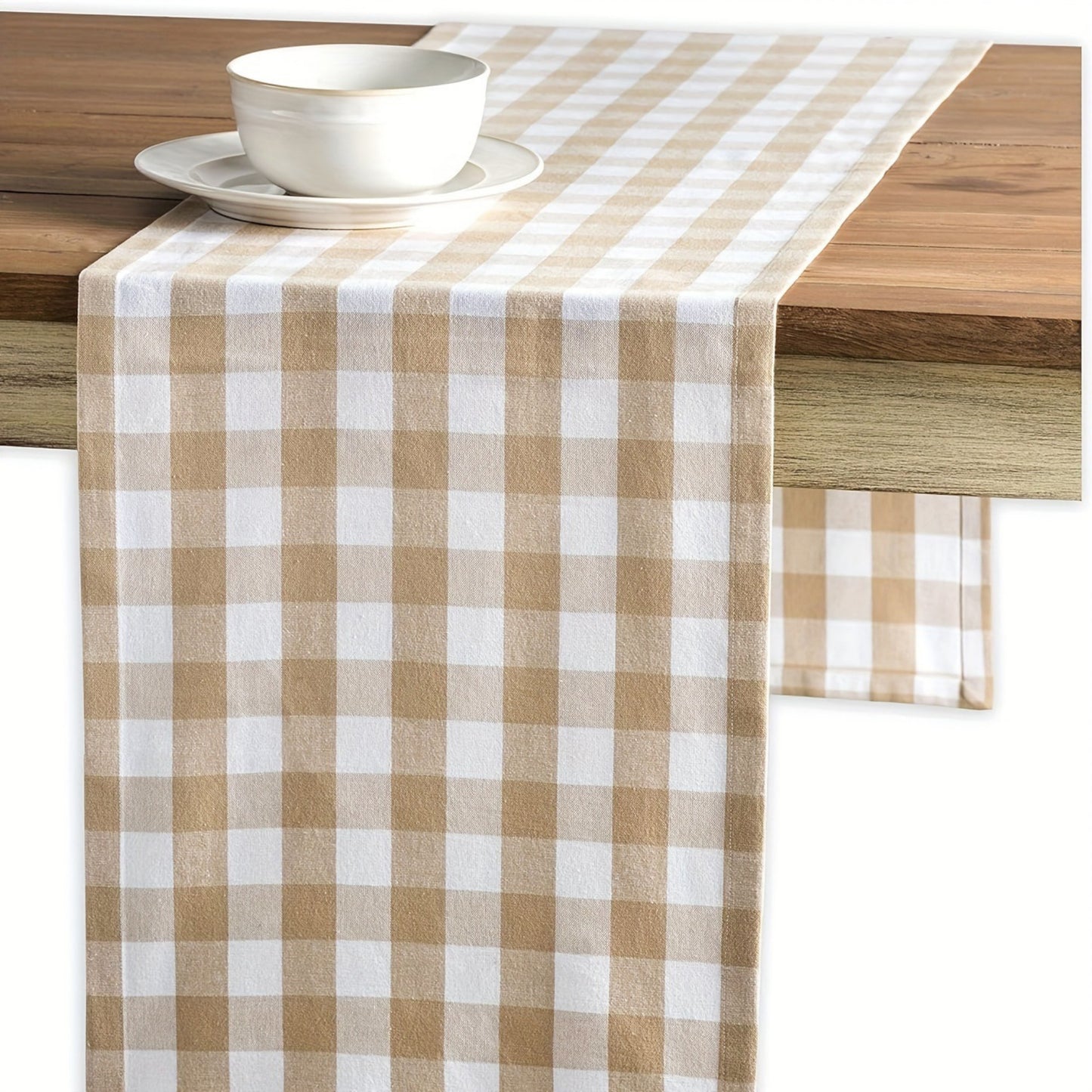 Anna-Kaci Gingham Checkered Tablecloth with Classic Square Pattern