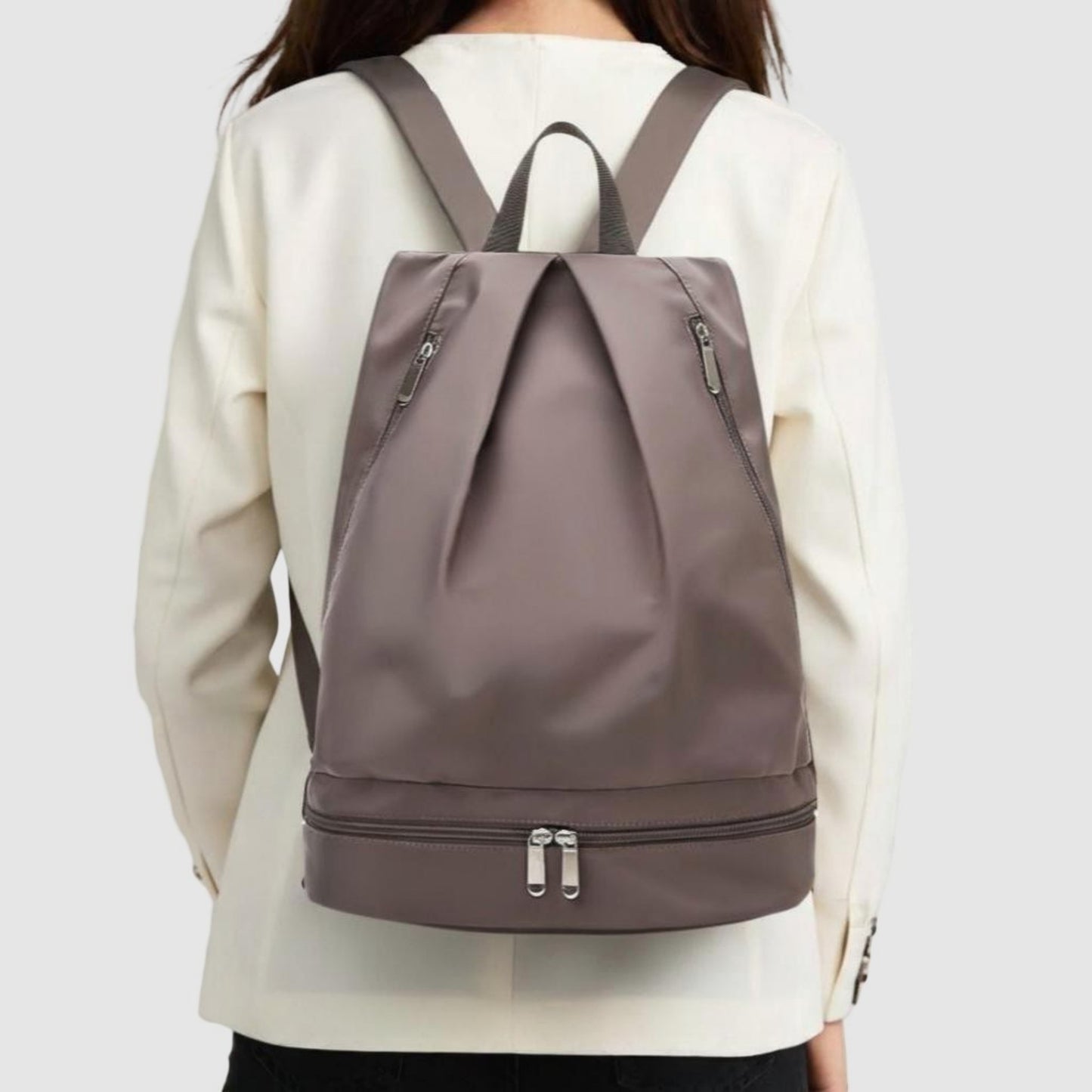 Anna-Kaci Women' s Lightweight Multi-Compartment Backpack with Front Zip Pockets and Bottom Storage Compartment for Daily Organization