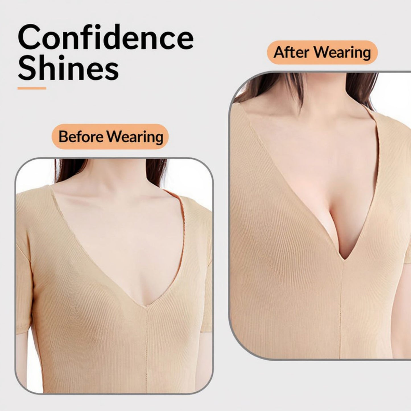 Anna-Kaci Washable Reusable Adhesive Bra Pads with Soft Flexible Shape and Strong Grip Design for Invisible Support 4.5x4.3in