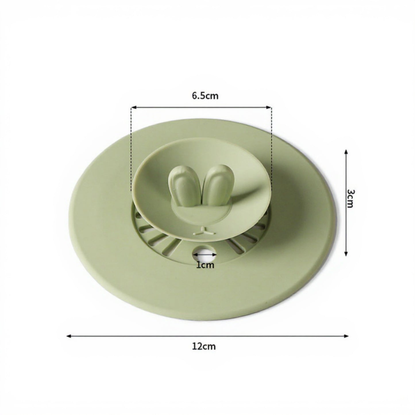 Anna-Kaci Silicone Bunny Ear Cup Lid Dustproof Insulated Drink Cover with Pop Up Vent Seal 4.6x0.7in