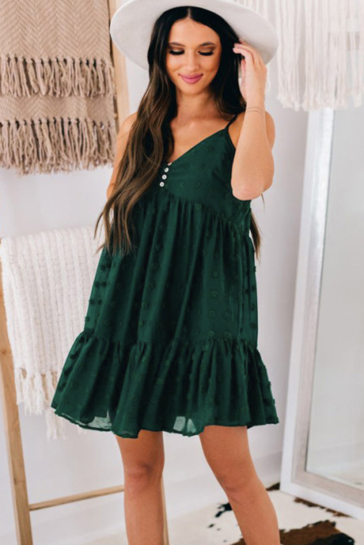 Vestido de verano con volantes y lunares