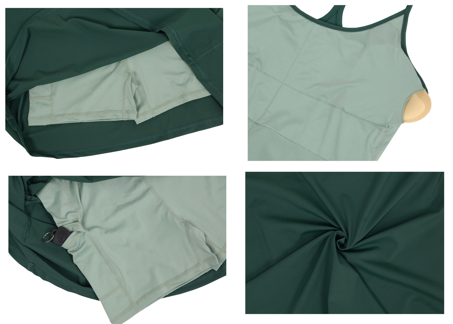 Minivestido deportivo con espalda cruzada