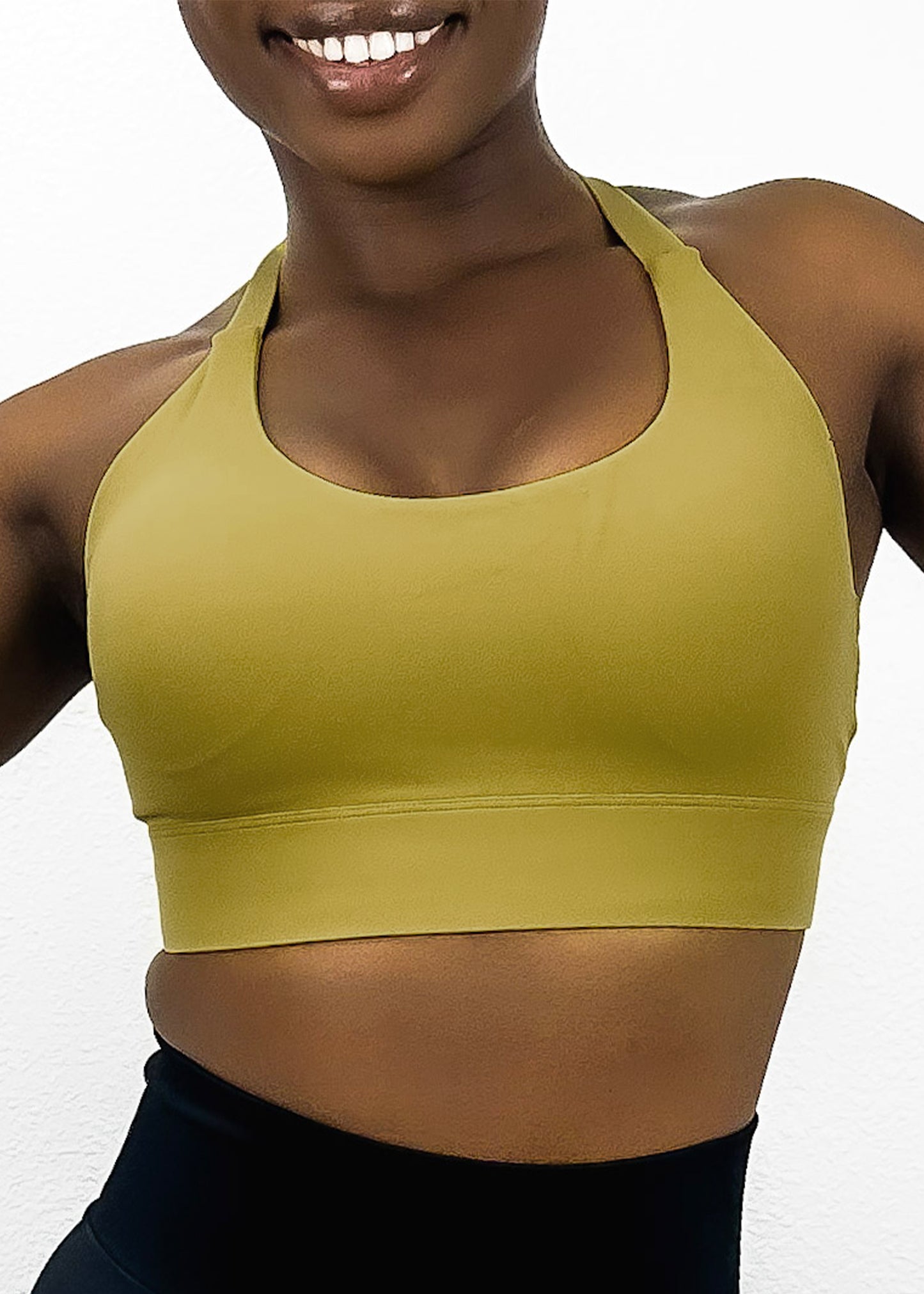 Sujetador deportivo ajustable con espalda cruzada