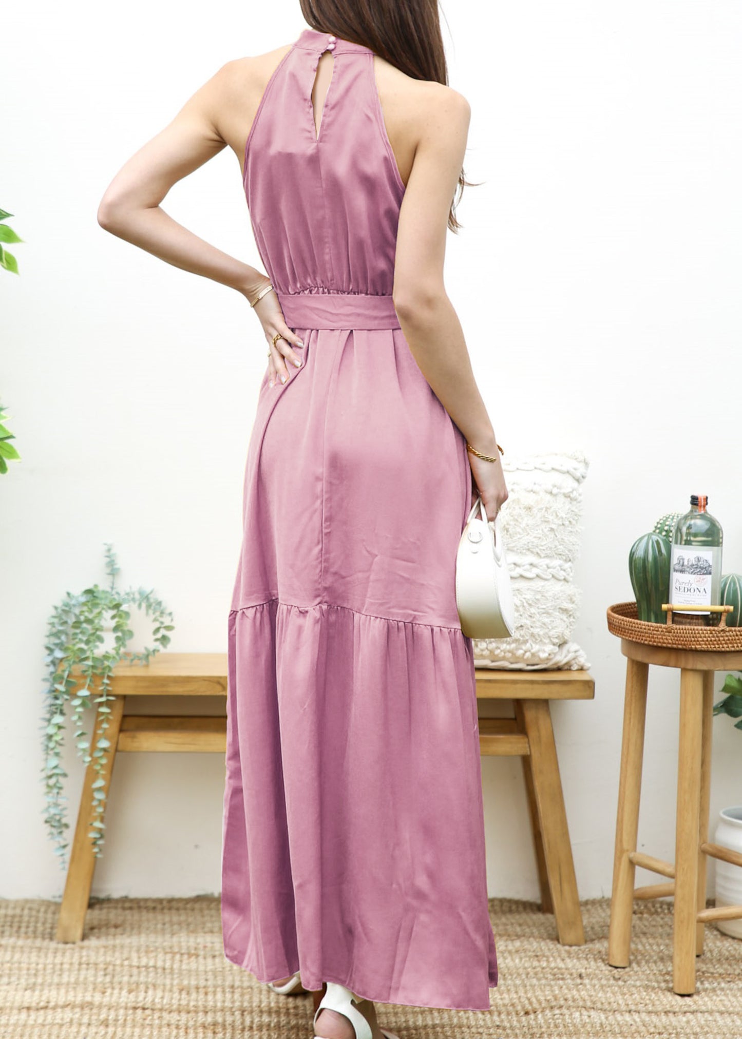Halter Neck Classic Maxi Dress