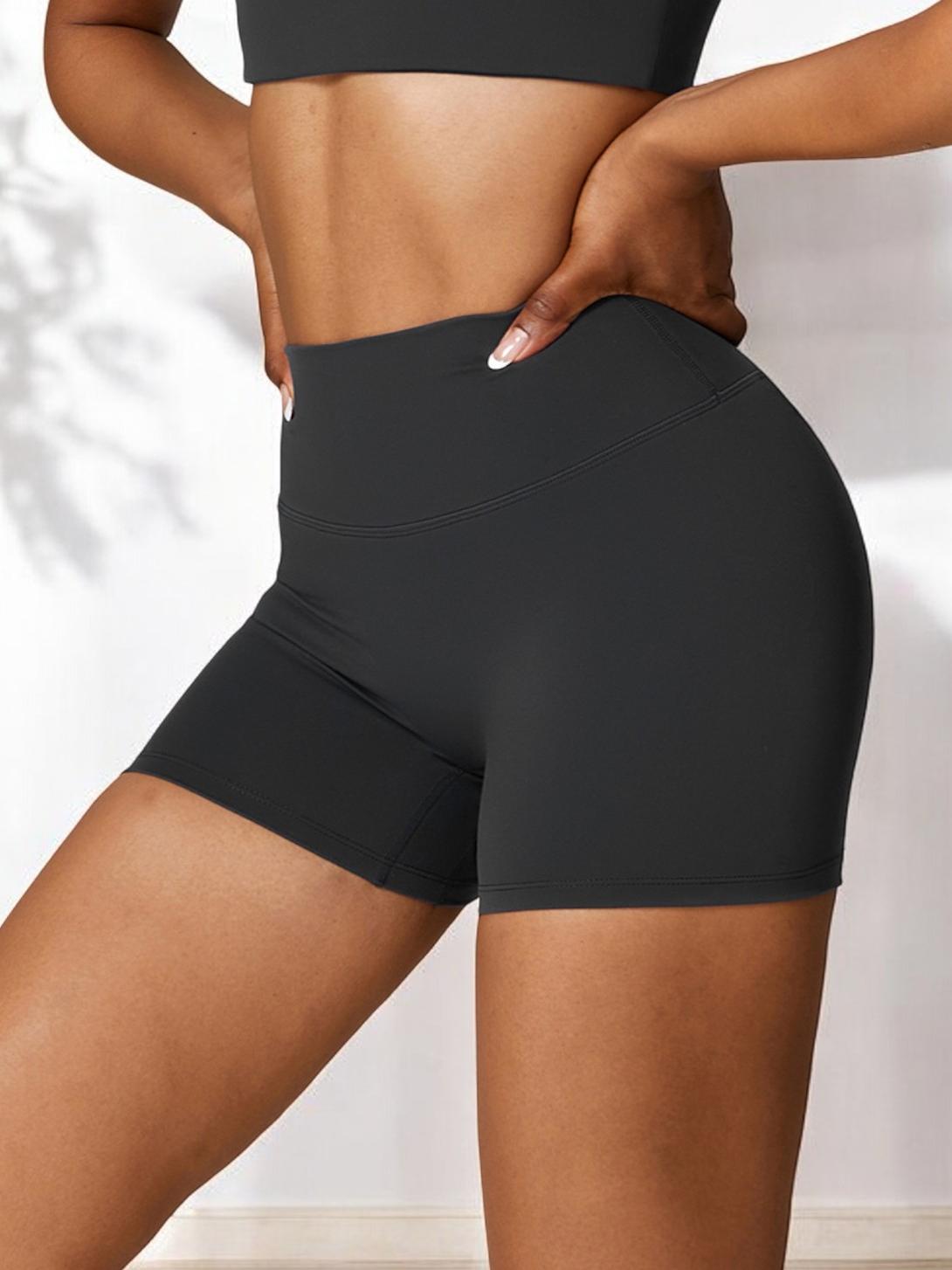 High Waist Seamless Athletic Shorts with Sculpting Fit
