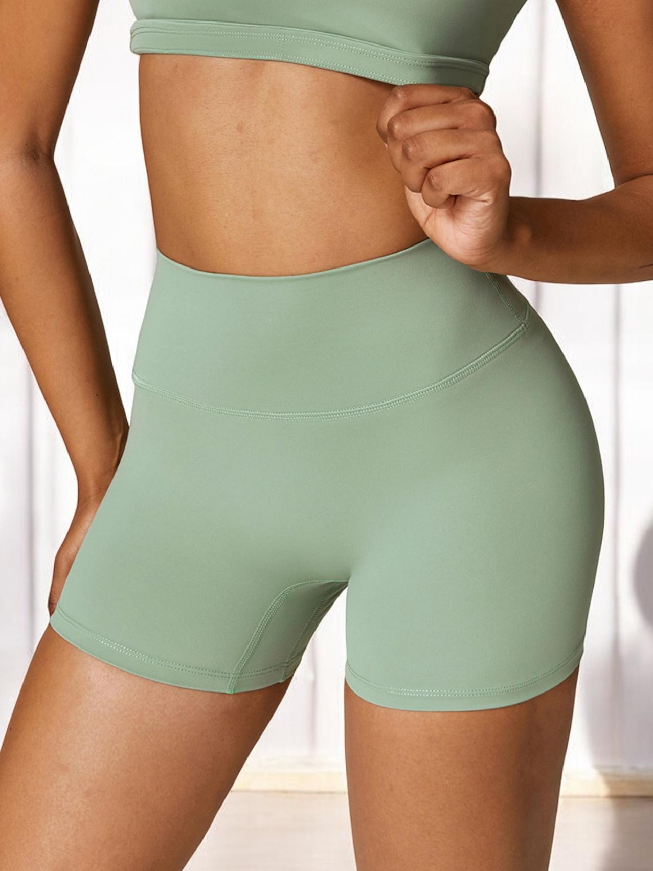 High Waist Seamless Athletic Shorts with Sculpting Fit