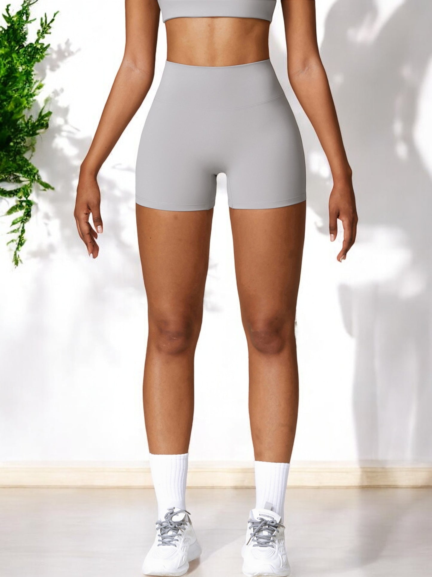 High Waist Seamless Athletic Shorts with Sculpting Fit