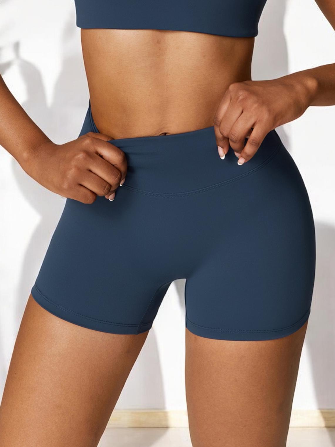 High Waist Seamless Athletic Shorts with Sculpting Fit