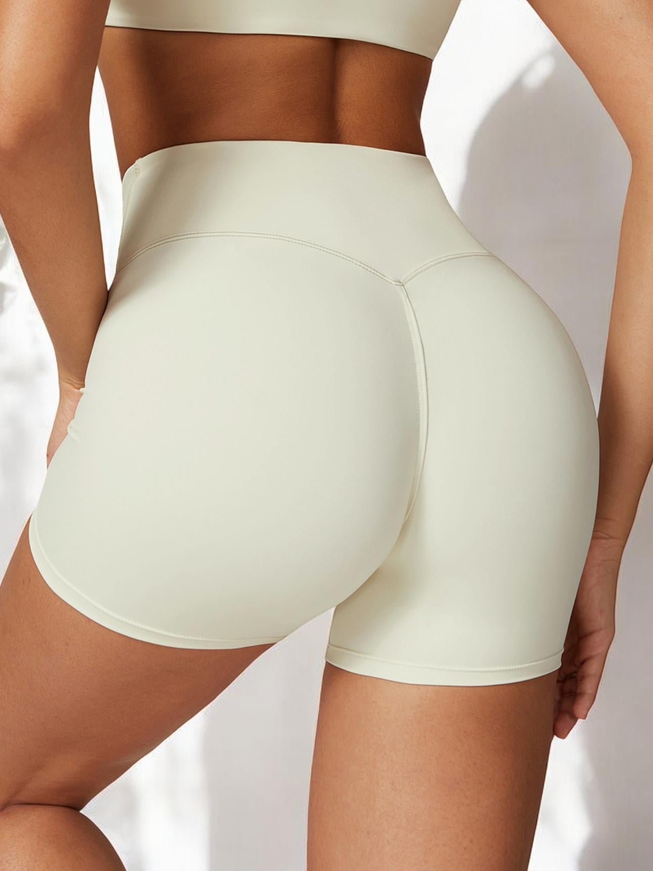 High Waist Seamless Athletic Shorts with Sculpting Fit