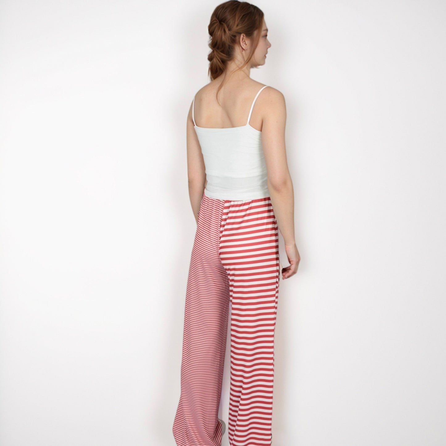 Anna-Kaci Lounge Women's Striped Drawstring Lounge Pants with Wide Leg and Soft Stretch Fabric