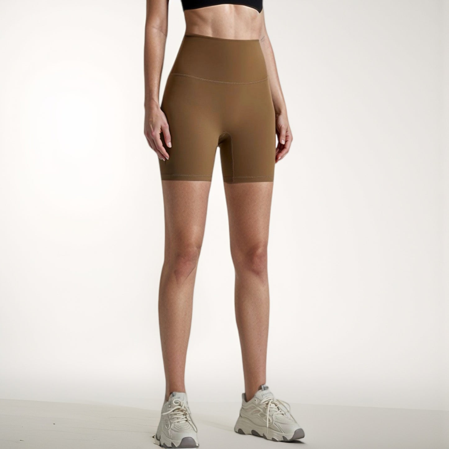 Anna-Kaci Active Women's High Waist Compression Biker Shorts Seamless Waistband with Sculpting Stretch Fit