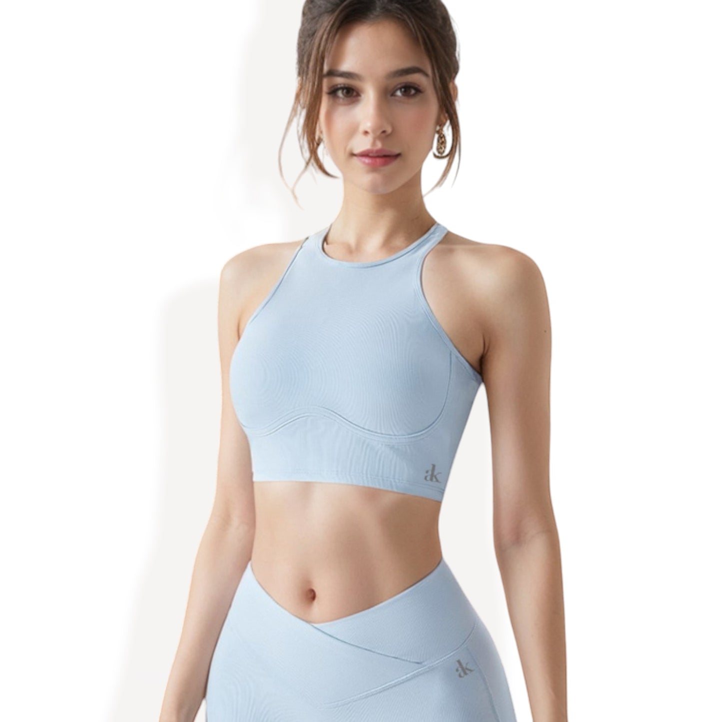 Anna-Kaci Women's Ribbed Racerback Athletic Fit Sports Bra