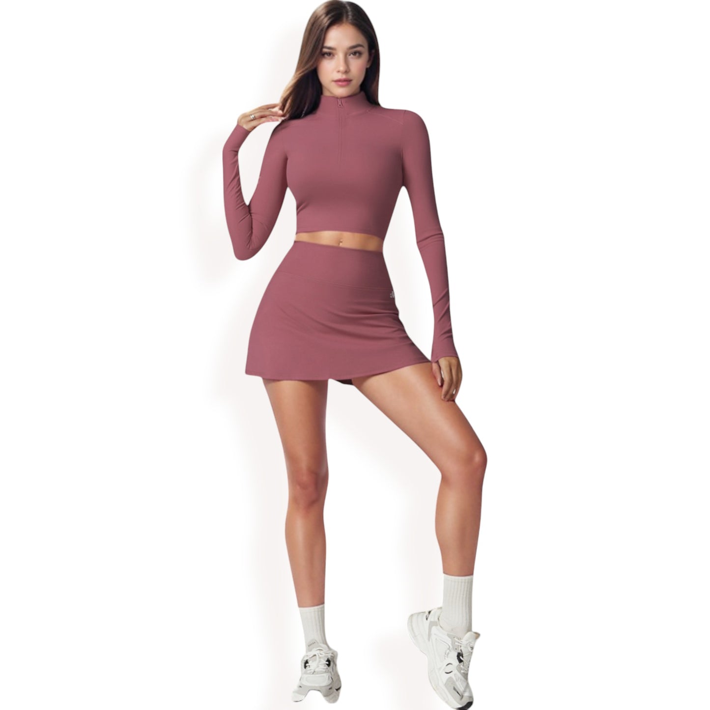 Anna-Kaci Women's High Waist Athletic Skort with Built-In Shorts and Side Slit